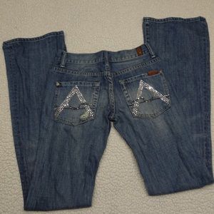 Bedazzled 7 For all Mankind Jeans Size 25